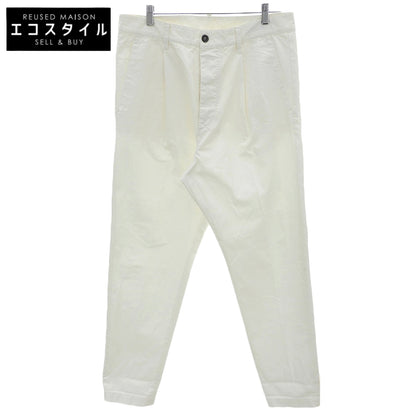 DSQUARED2 ディースクエアード One Pleat チノ パンツ コットン ボトムス メンズ ホワイト 50 S71KB0684 S41794 ボトムス