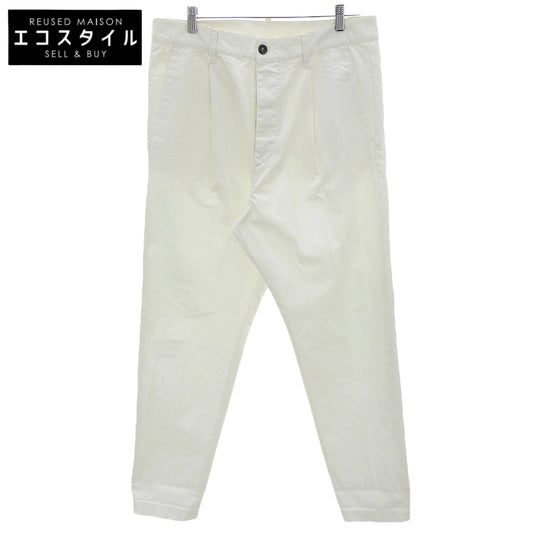 DSQUARED2 ディースクエアード One Pleat チノ パンツ コットン ボトムス メンズ ホワイト 50 S71KB0684 S41794 ボトムス