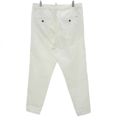 DSQUARED2 ディースクエアード One Pleat チノ パンツ コットン ボトムス メンズ ホワイト 50 S71KB0684 S41794 ボトムス