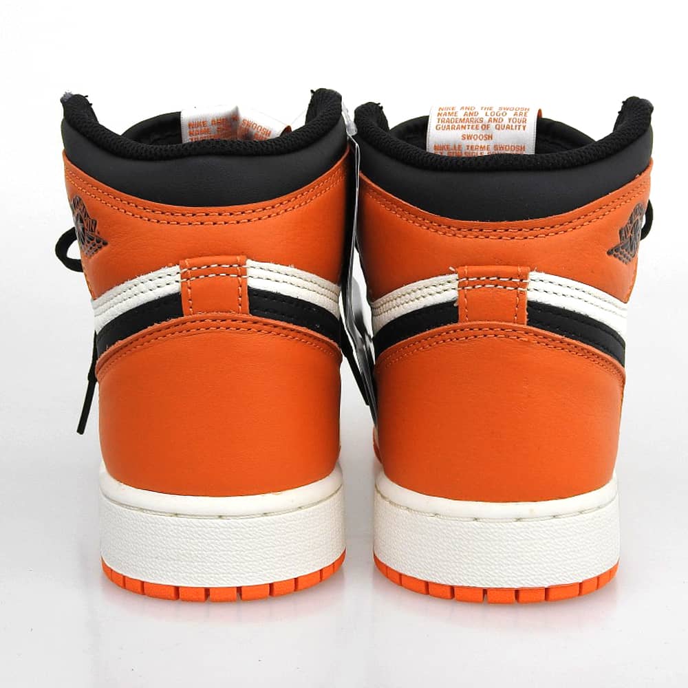 NIKE ナイキ 未使用 エア ジョーダン 1 レトロ HIGH OG GS シューズ キッズ レディース ブラック×オレンジ FD1437-008 シューズ