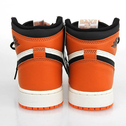NIKE ナイキ 未使用 エア ジョーダン 1 レトロ HIGH OG GS シューズ キッズ レディース ブラック×オレンジ FD1437-008 シューズ