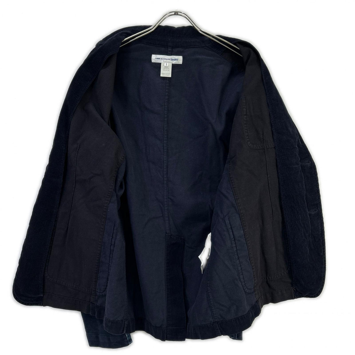 COMMEdesGARCONS SHIRT コムデギャルソンシャツ S22169 14年製 ネイビー コットン×コーデュロイ ジャケット ジャケット