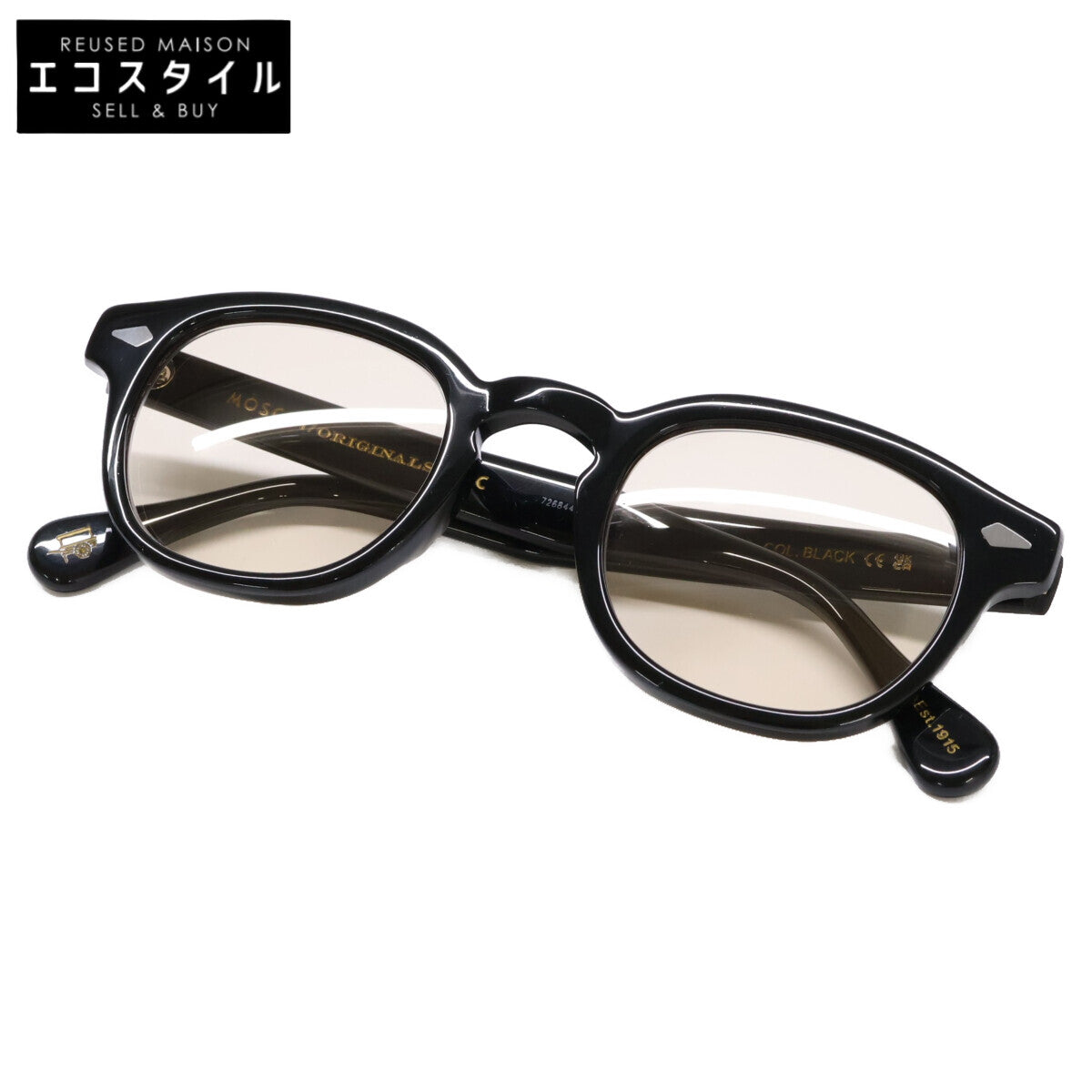 MOSCOT モスコット LEMTOSH COL.BLACK レムトッシュ カラーレンズ ウェリントンシェイプ サングラス