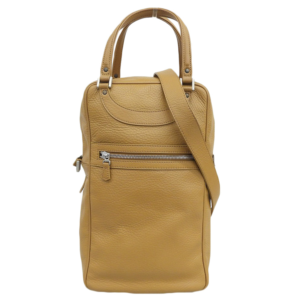 JACQUES LE CORRE ジャックルコー 美品 リスボン ミニ ボストンバッグ 2WAY ショルダー ハンドバッグ メンズ ブラウン ハンドバッグ