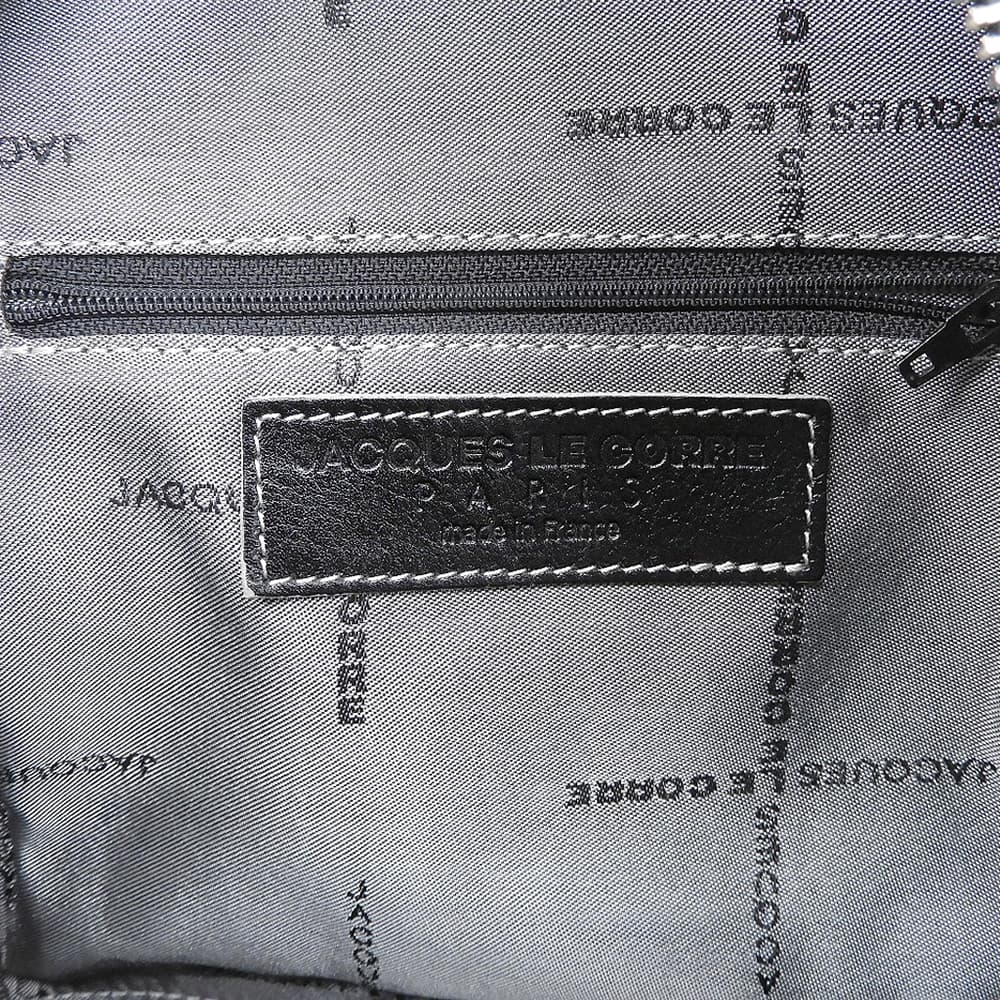 JACQUES LE CORRE ジャックルコー 美品 リスボン ミニボストン バッグ 2WAY ショルダー ハンドバッグ メンズ ブラック×オレンジ ハンドバッグ