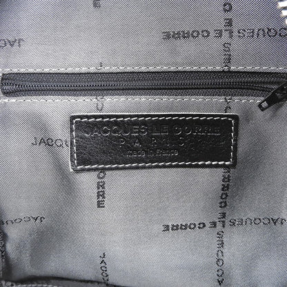 JACQUES LE CORRE ジャックルコー 美品 リスボン ミニボストン バッグ 2WAY ショルダー ハンドバッグ メンズ ブラック×オレンジ ハンドバッグ