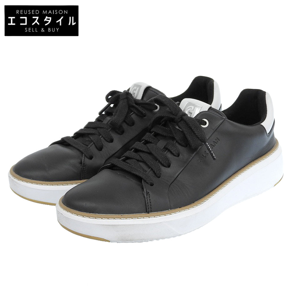 COLE HAAN コールハーン レザー スニーカー シューズ メンズ ブラック 8 1/2M C34225 シューズ