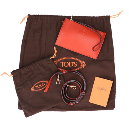 TOD'S トッズ T タイムレス レザー ショッピング バッグ ミニ ハンドバッグ