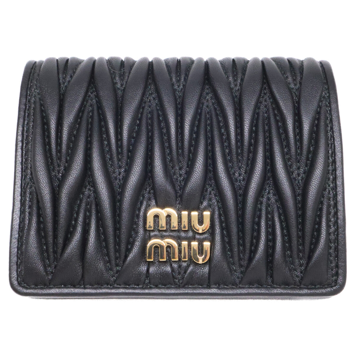 MIUMIU ミュウミュウ 【新品未使用】5MV204 AFPP F0002 MATELASSE マテラッセ 二つ折り財布 二つ折り財布（小銭入れあり）