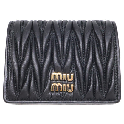 MIUMIU ミュウミュウ 【新品未使用】5MV204 AFPP F0002 MATELASSE マテラッセ 二つ折り財布 二つ折り財布（小銭入れあり）