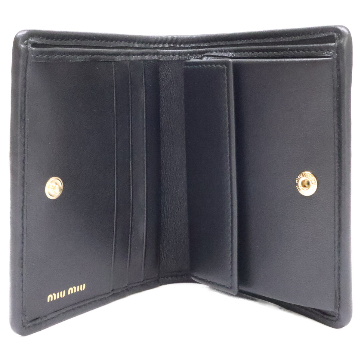 MIUMIU ミュウミュウ 【新品未使用】5MV204 AFPP F0002 MATELASSE マテラッセ 二つ折り財布 二つ折り財布（小銭入れあり）