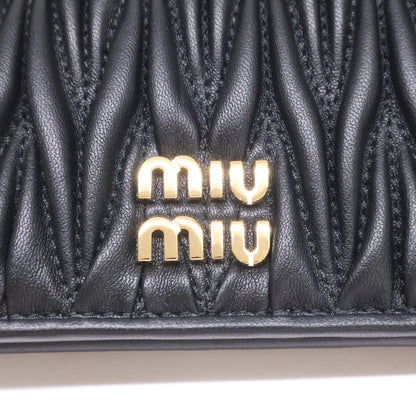 MIUMIU ミュウミュウ 【新品未使用】5MV204 AFPP F0002 MATELASSE マテラッセ 二つ折り財布 二つ折り財布（小銭入れあり）