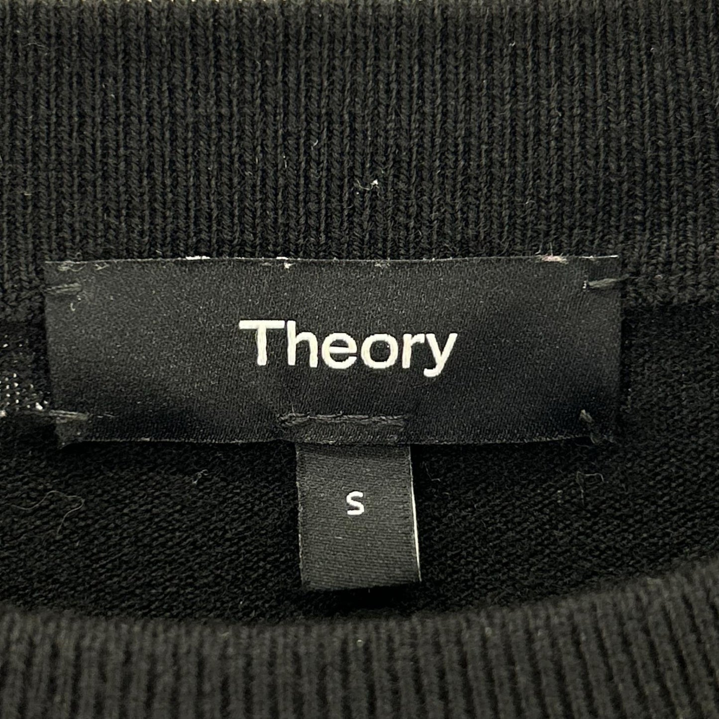 Theory セオリー 01-2301705 ブラック ウール長袖ニット トップス