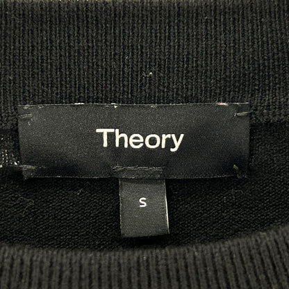 Theory セオリー 01-2301705 ブラック ウール長袖ニット トップス