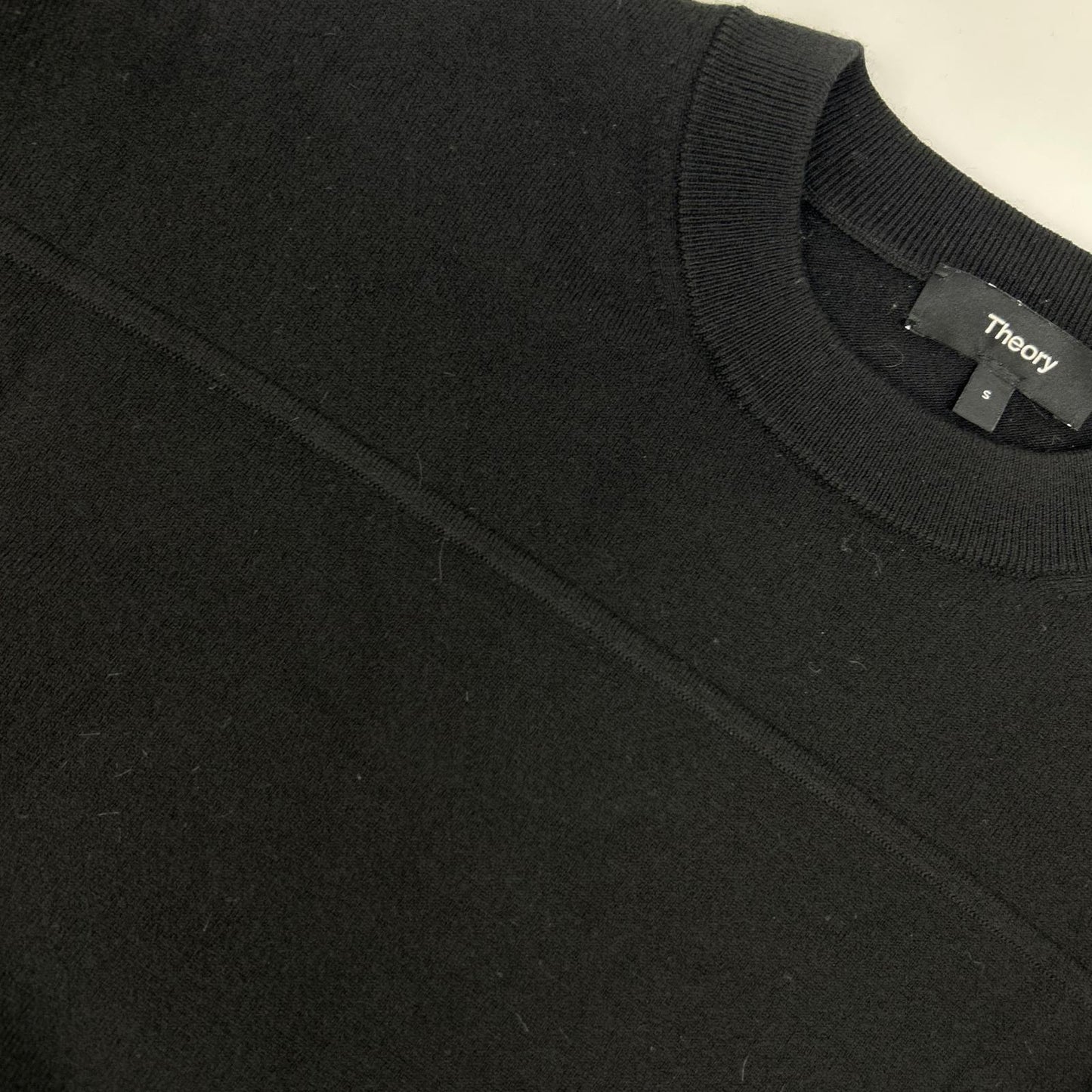 Theory セオリー 01-2301705 ブラック ウール長袖ニット トップス