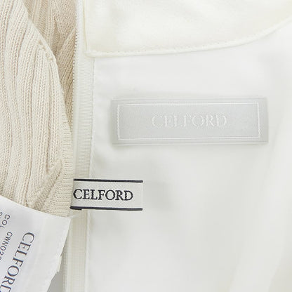 CELFORD セルフォード ラッフルベスト付き ワンピース レディース ホワイト 38 CWN0221044 ワンピース