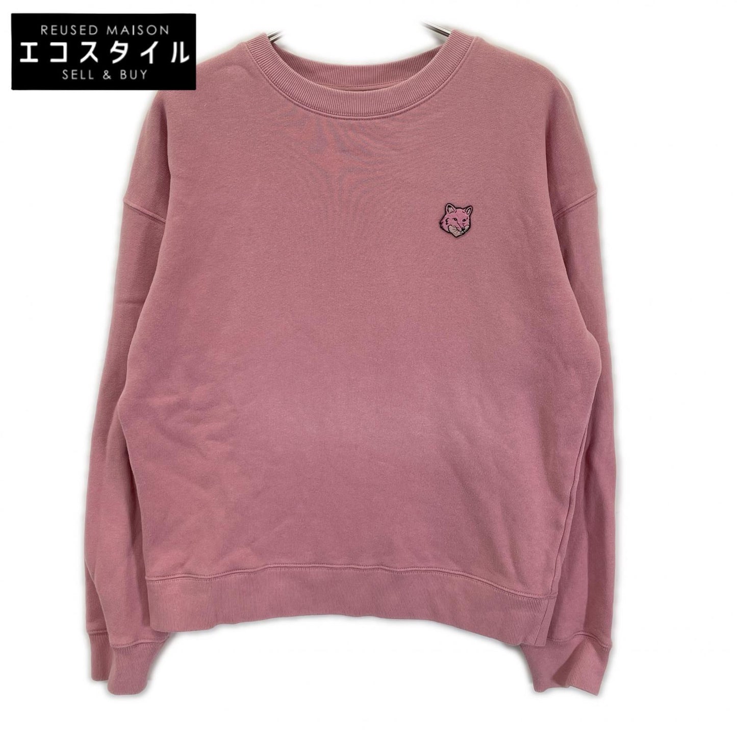 MAISON KITSUNE メゾンキツネ ピンク FOX HEAD PATCH トレーナー トップス