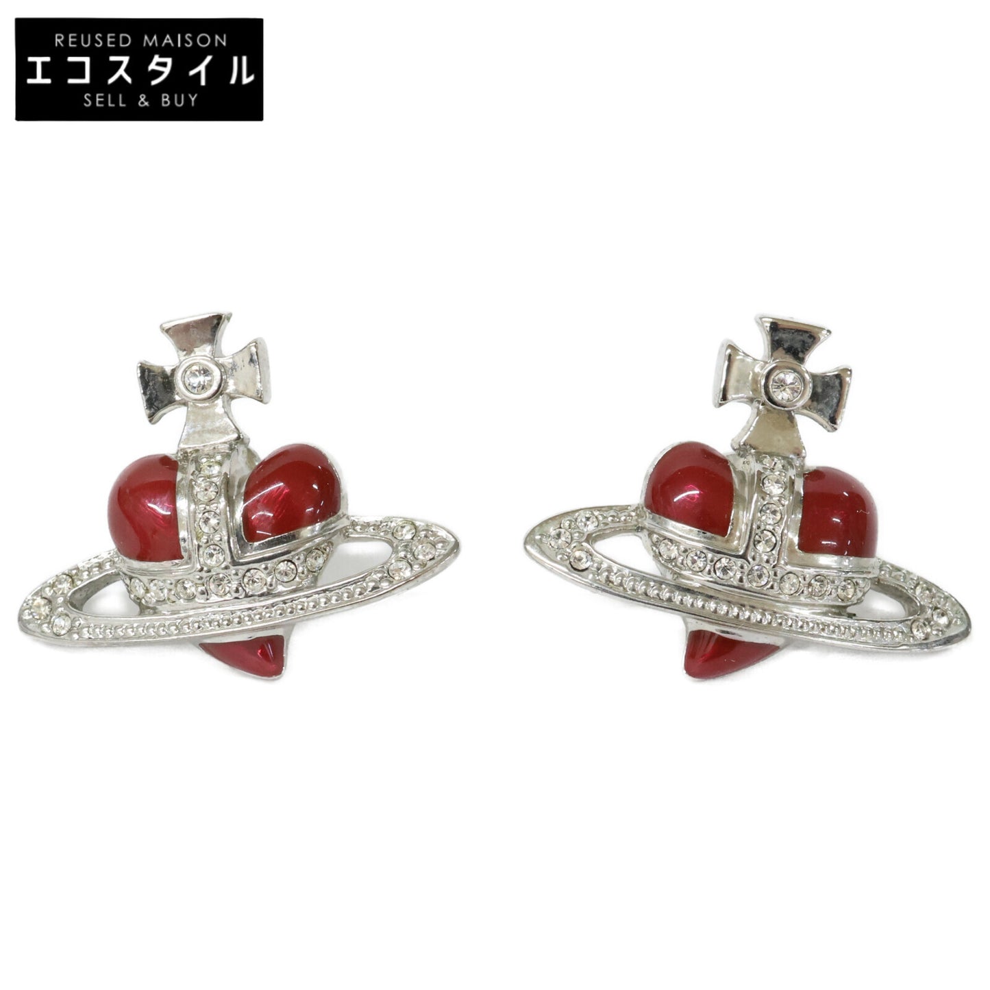 VivienneWestwood ヴィヴィアンウエストウッド Diamante Heart ディアマンテ ハートモチーフ ピアス