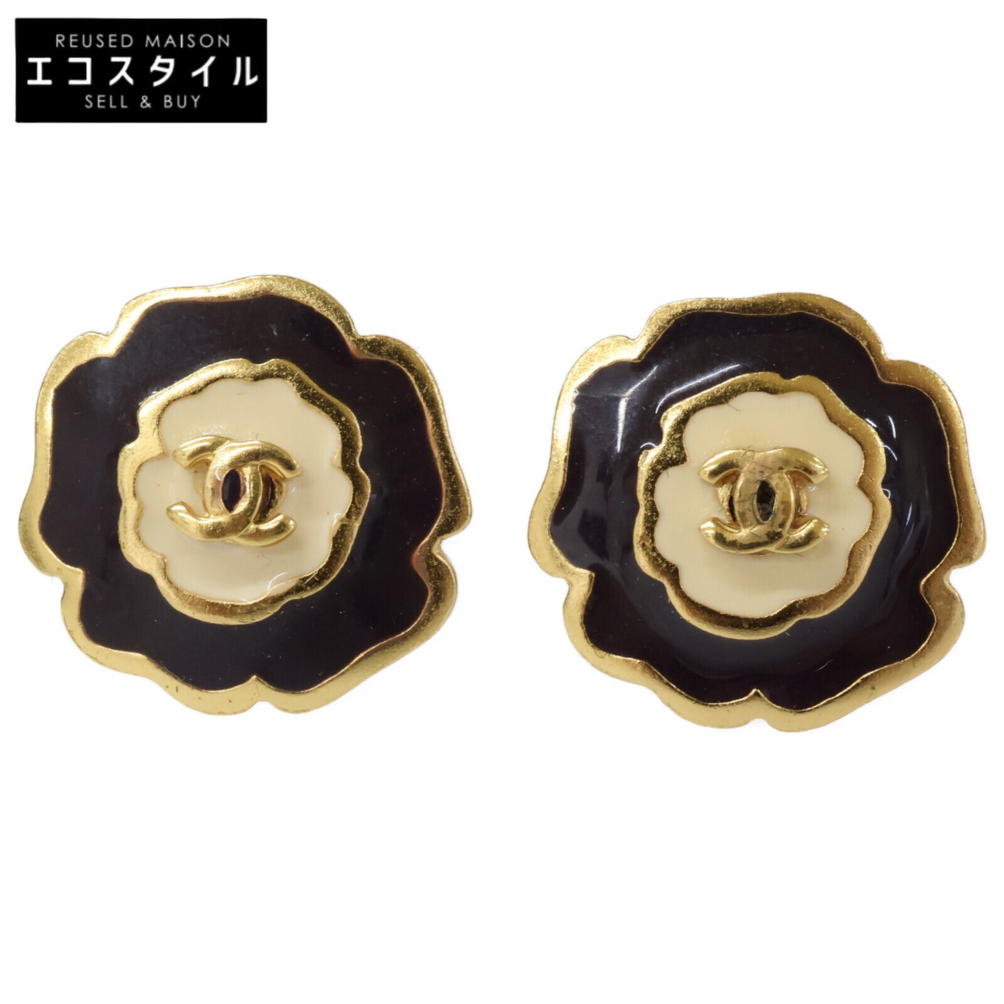 CHANEL Chanel 03P camellia CC earrings