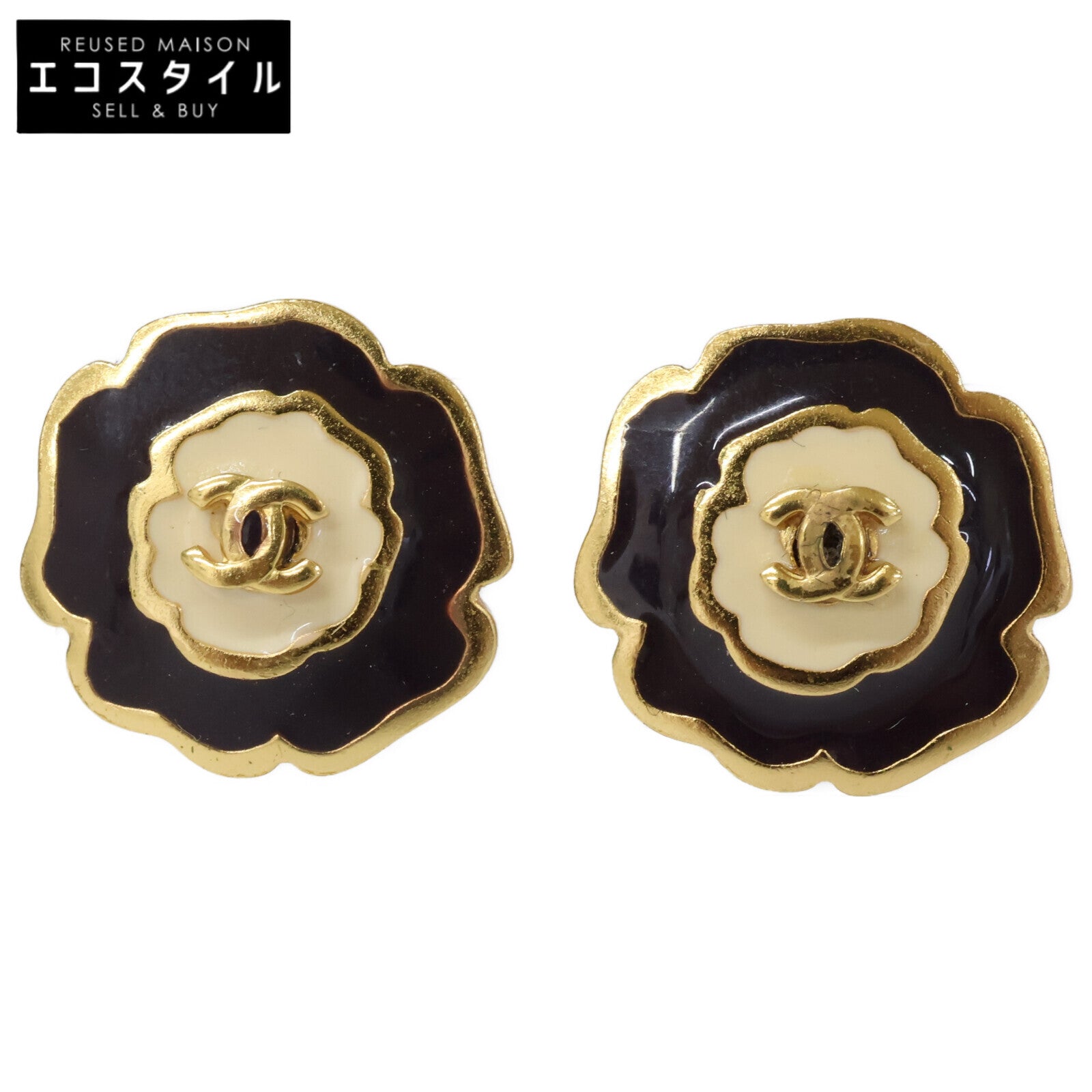 CHANEL Chanel 03P camellia CC earrings