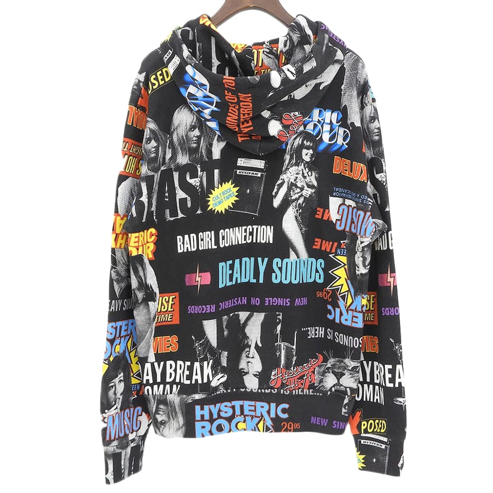 HYSTERIC GLAMOUR ヒステリックグラマー 総柄 コットン ジップアップパーカー トップス メンズ マルチカラー M トップス