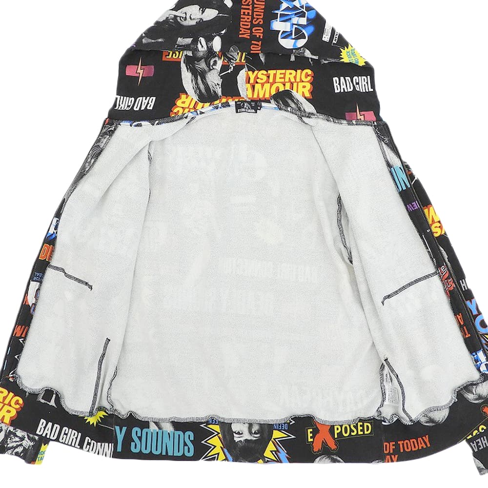 HYSTERIC GLAMOUR ヒステリックグラマー 総柄 コットン ジップアップパーカー トップス メンズ マルチカラー M トップス