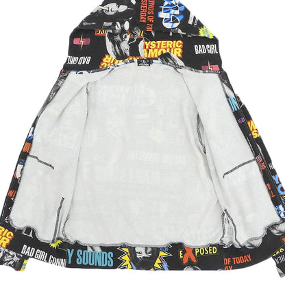 HYSTERIC GLAMOUR ヒステリックグラマー 総柄 コットン ジップアップパーカー トップス メンズ マルチカラー M トップス
