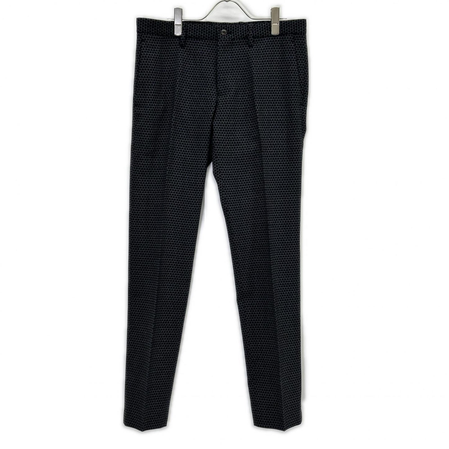 Thee Hysteric XXX ジィヒステリック トリプルエックス ブラック×グレー 総柄 センタープレス テーパードパンツ ボトムス