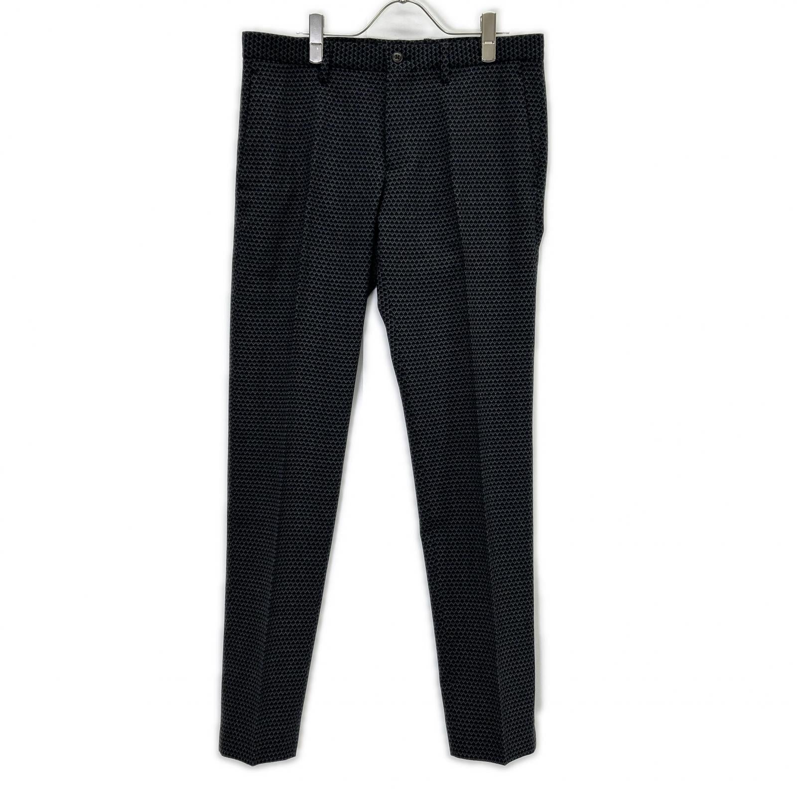 Thee Hysteric XXX ジィヒステリック トリプルエックス ブラック×グレー 総柄 センタープレス テーパードパンツ ボトムス