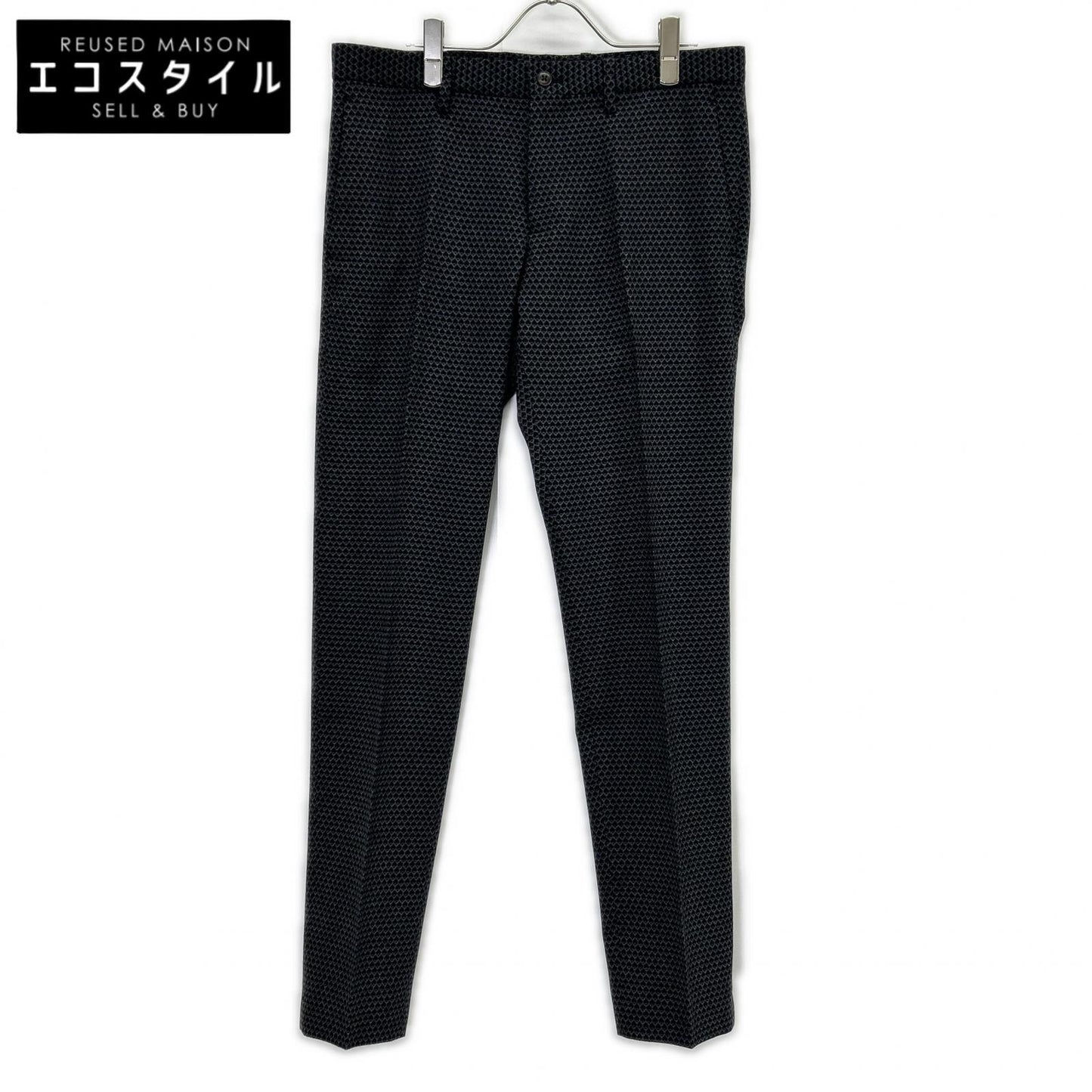 Thee Hysteric XXX ジィヒステリック トリプルエックス ブラック×グレー 総柄 センタープレス テーパードパンツ ボトムス