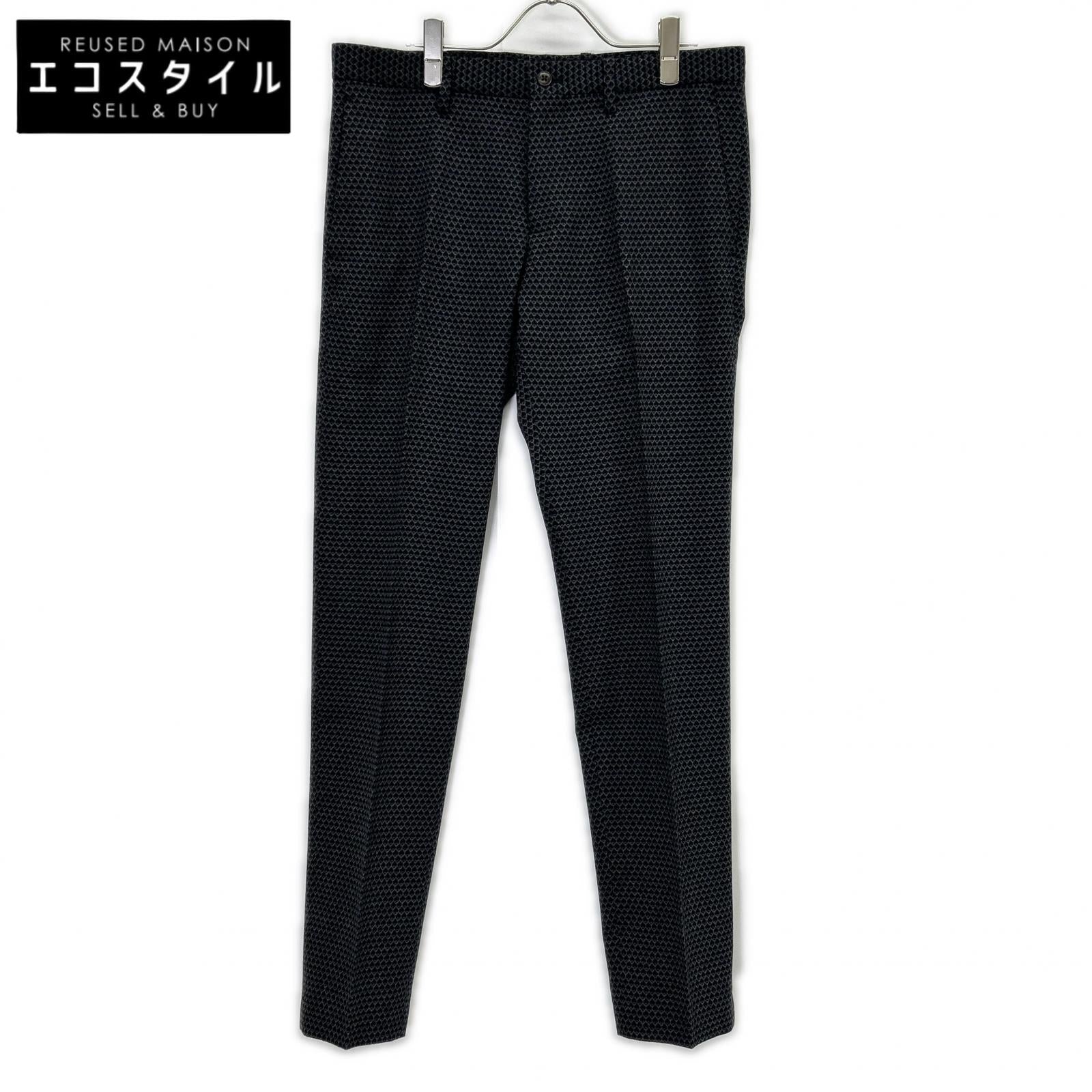 Thee Hysteric XXX ジィヒステリック トリプルエックス ブラック×グレー 総柄 センタープレス テーパードパンツ ボトムス
