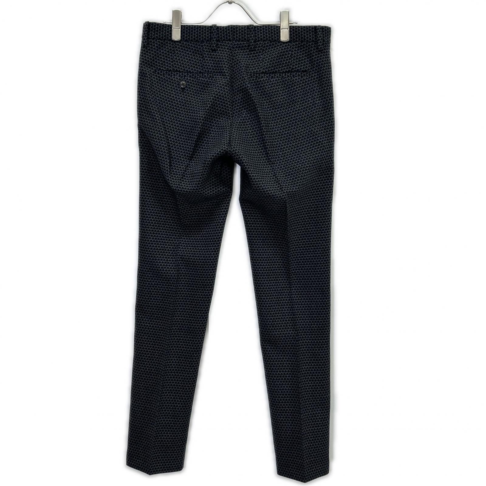 Thee Hysteric XXX ジィヒステリック トリプルエックス ブラック×グレー 総柄 センタープレス テーパードパンツ ボトムス