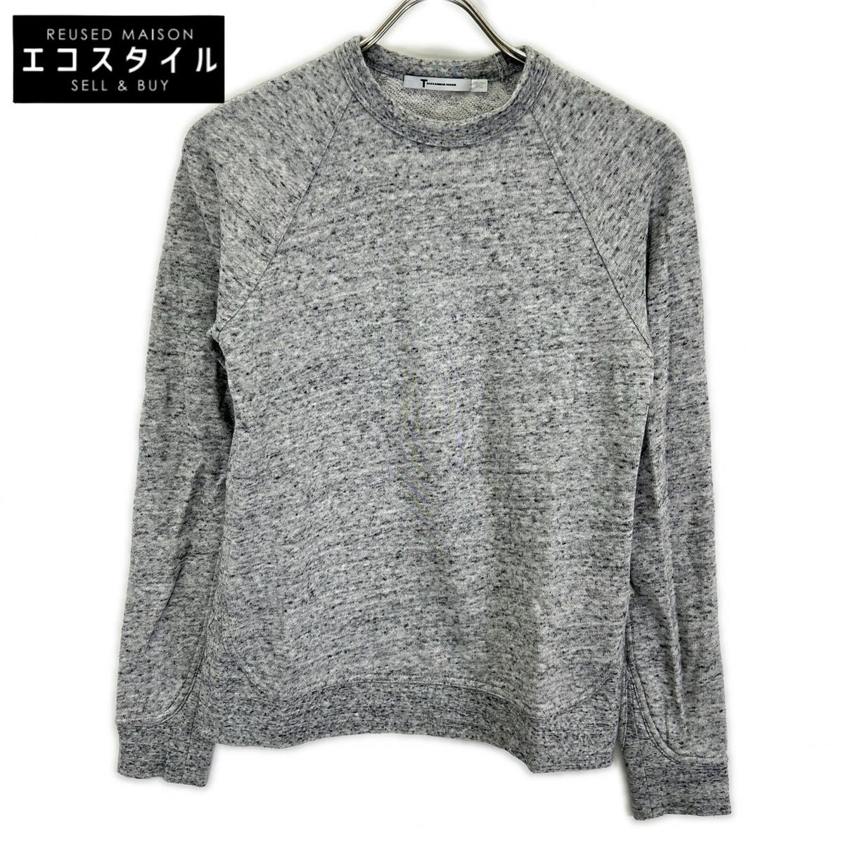 T by ALEXANDER WANG ティーバイアレキサンダーワン グレー ラグランスリーブスウェットトップス トップス