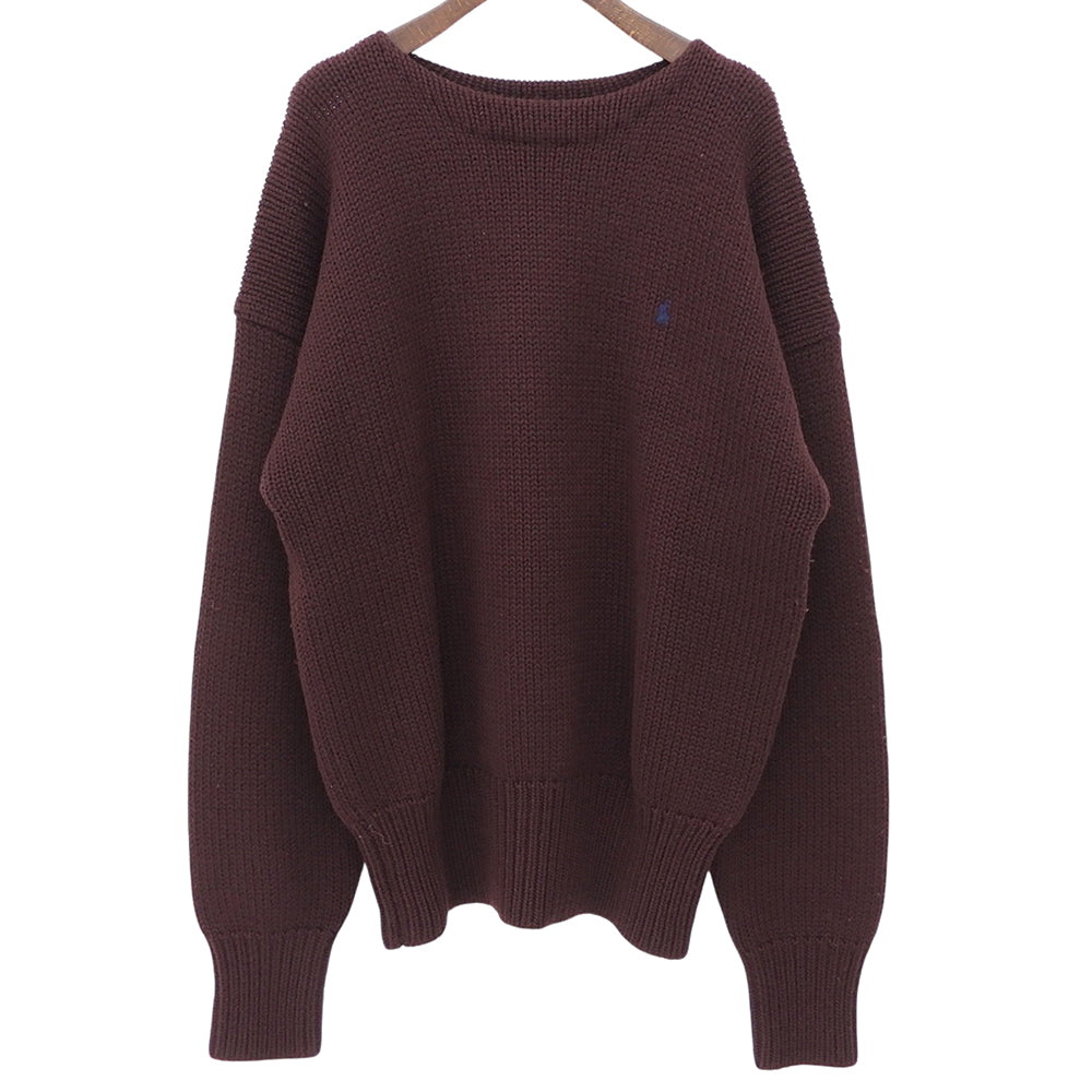 POLObyRalphLauren ポロラルフローレン ミニポニー刺繍 ウール100% ニット トップス レディース ボルドー L トップス