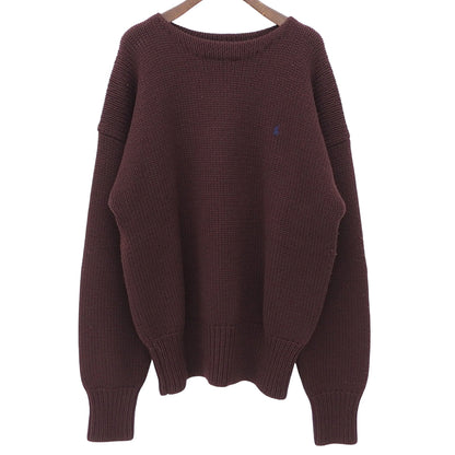 POLObyRalphLauren ポロラルフローレン ミニポニー刺繍 ウール100% ニット トップス レディース ボルドー L トップス