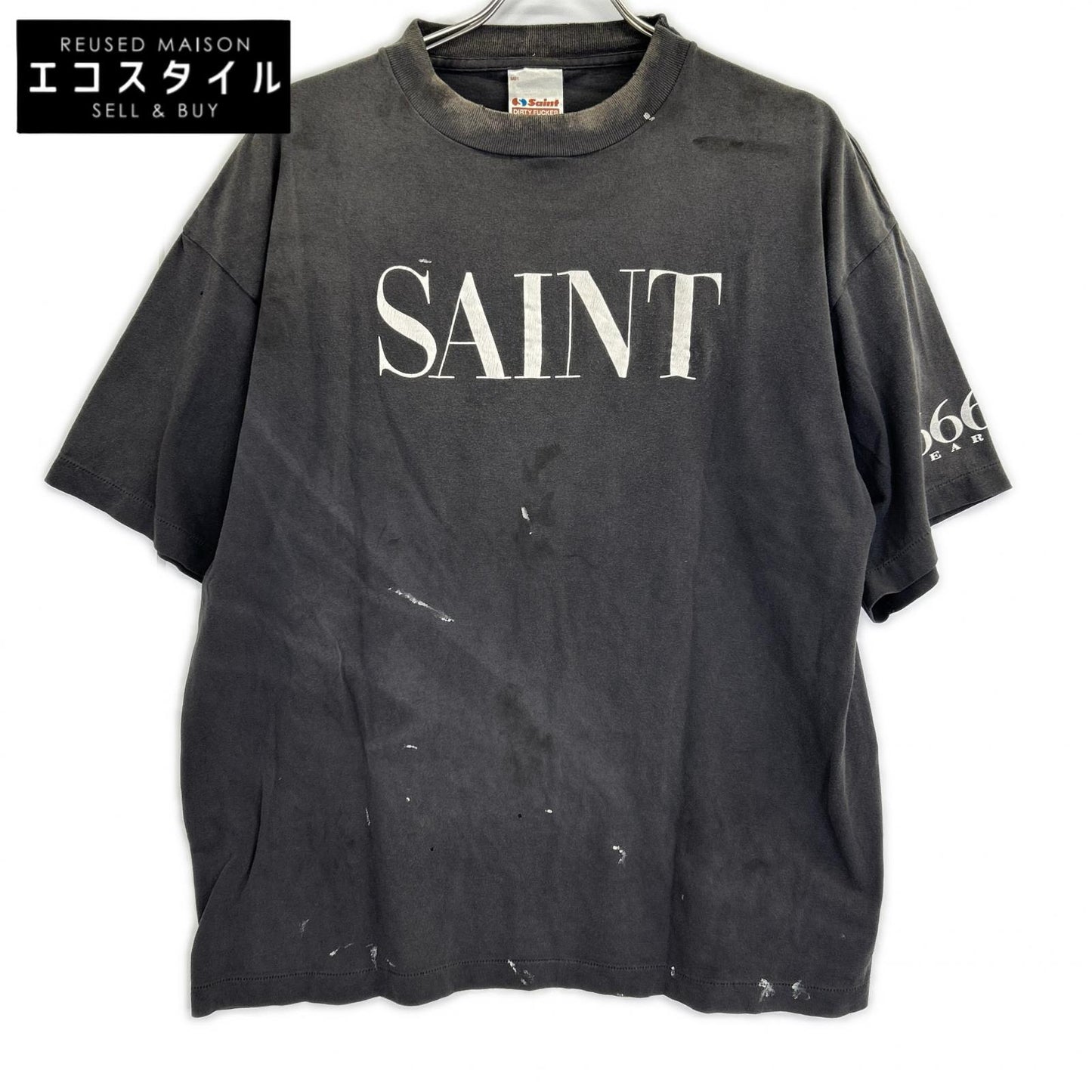 SAINT MICHAEL セントマイケル SM-MK8-0000-006 グレー 26SS SAINT 666 SS T-SHIRT トップス