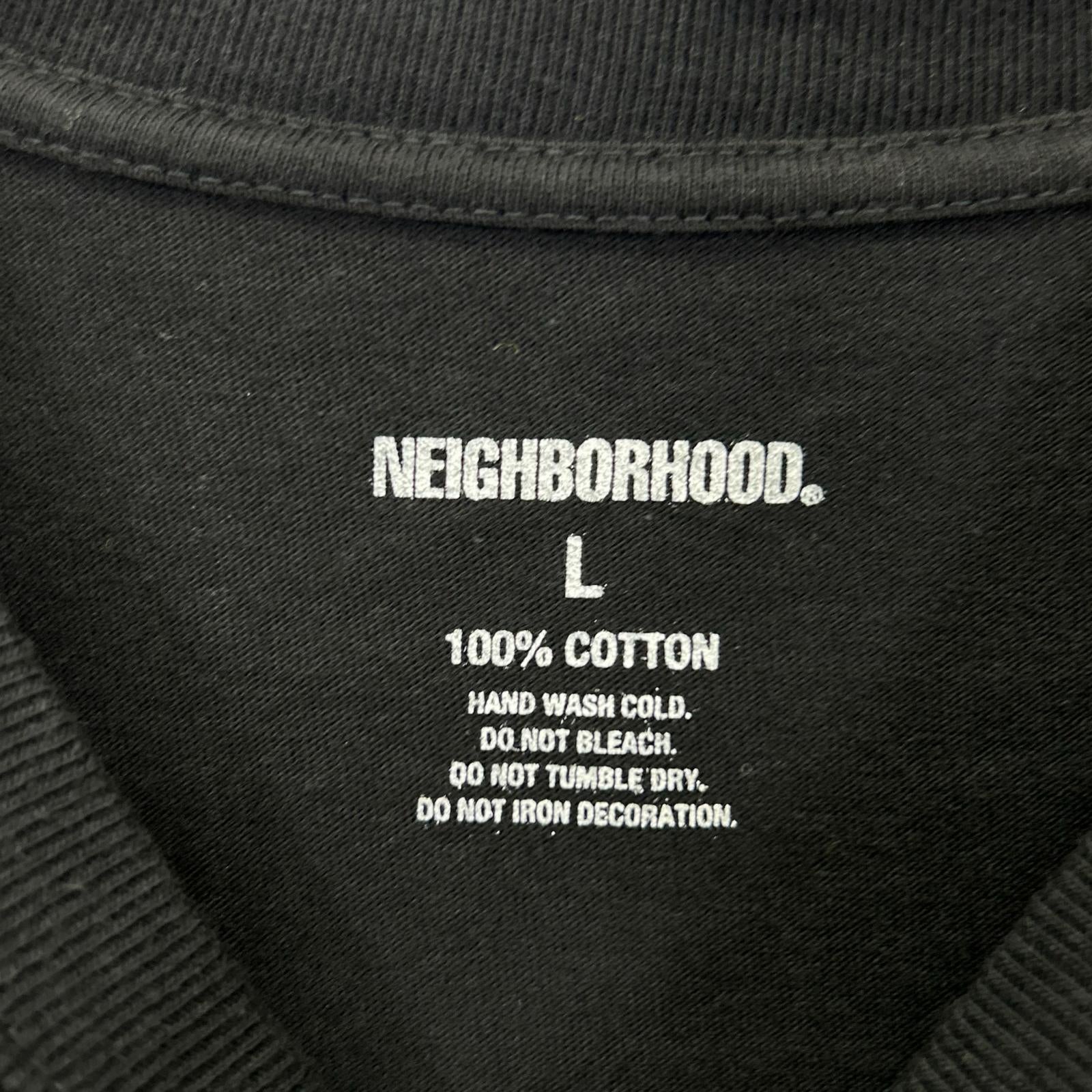 NEIGHBORHOOD ネイバーフッド ブラック NH.TEE プリント 半袖Tシャツ トップス