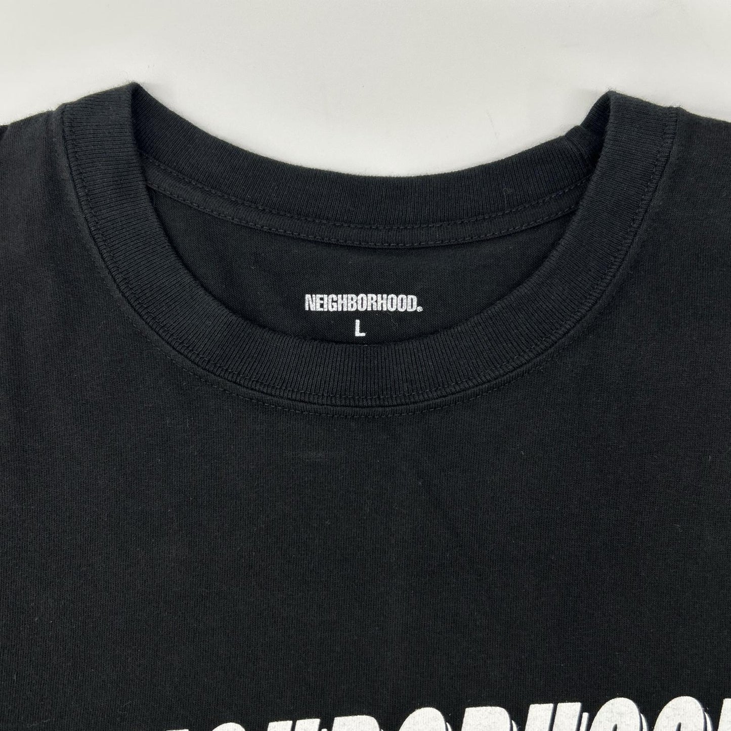 NEIGHBORHOOD ネイバーフッド ブラック NH.TEE プリント 半袖Tシャツ トップス