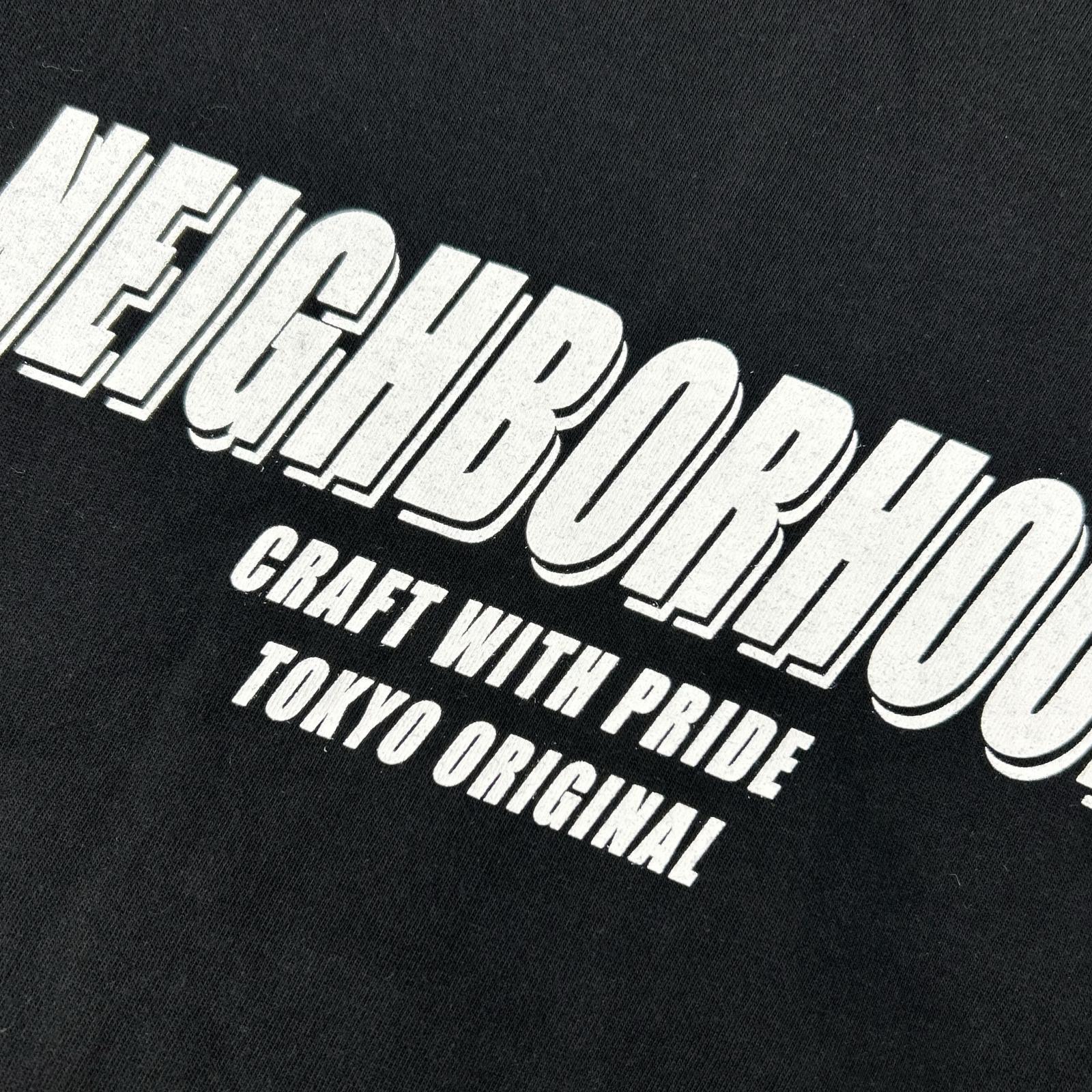 NEIGHBORHOOD ネイバーフッド ブラック NH.TEE プリント 半袖Tシャツ トップス
