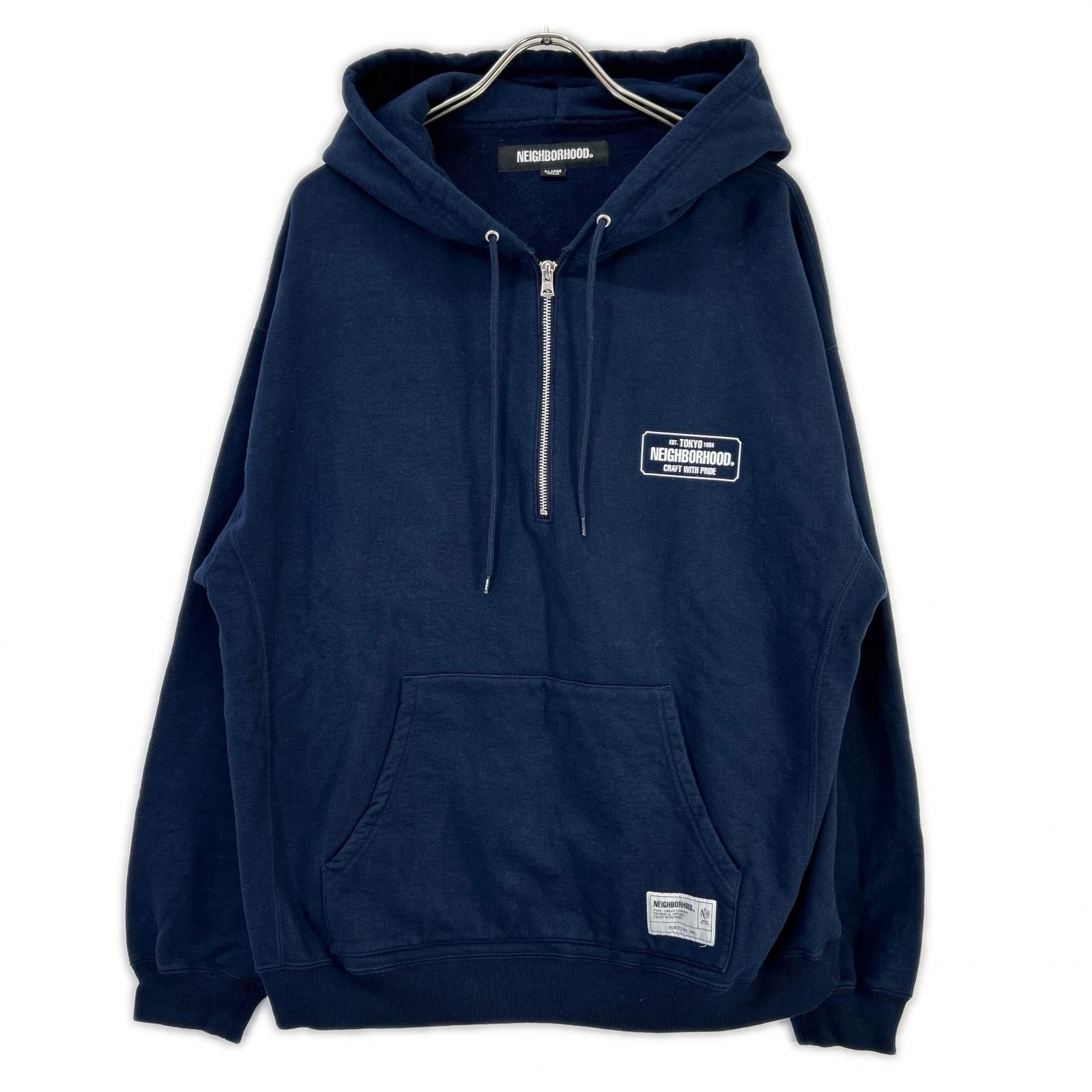 NEIGHBORHOOD ネイバーフッド 252UWNH-CSM02 25AW ネイビー クラシックスウェットハーフジップフーディー トップス