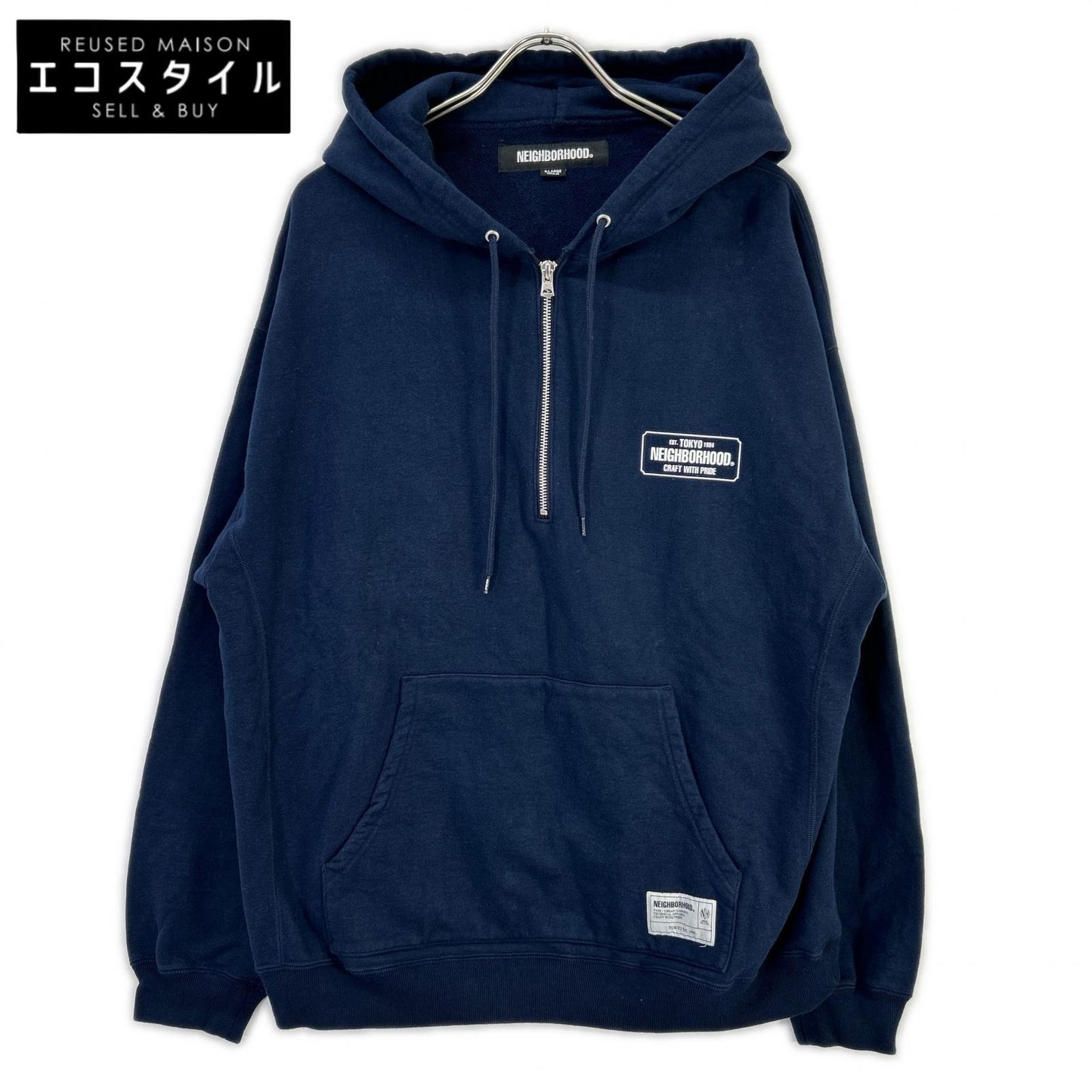 NEIGHBORHOOD ネイバーフッド 252UWNH-CSM02 25AW ネイビー クラシックスウェットハーフジップフーディー トップス