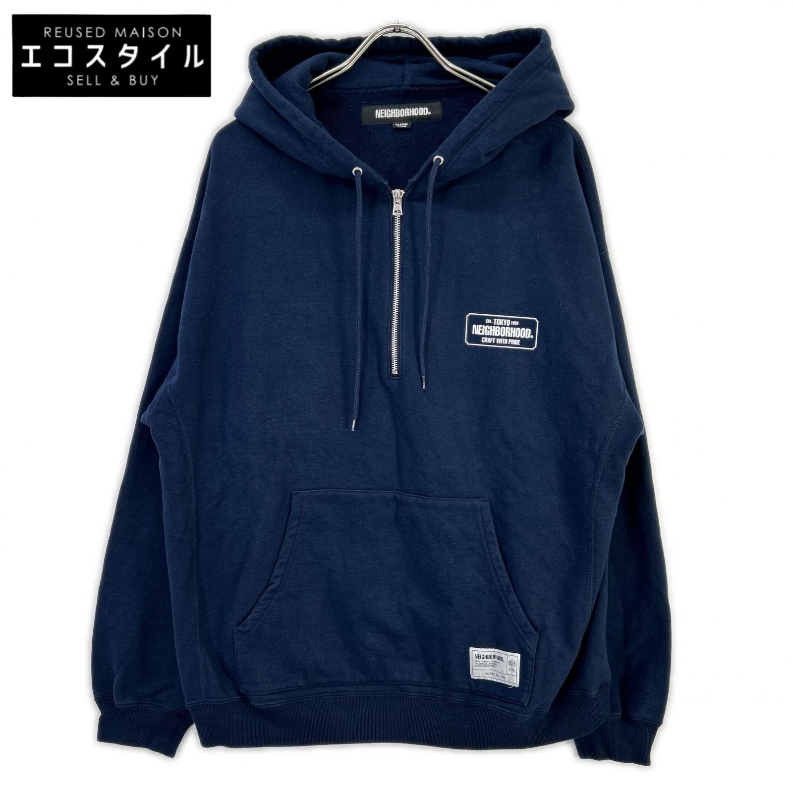 NEIGHBORHOOD ネイバーフッド 252UWNH-CSM02 25AW ネイビー クラシックスウェットハーフジップフーディー トップス
