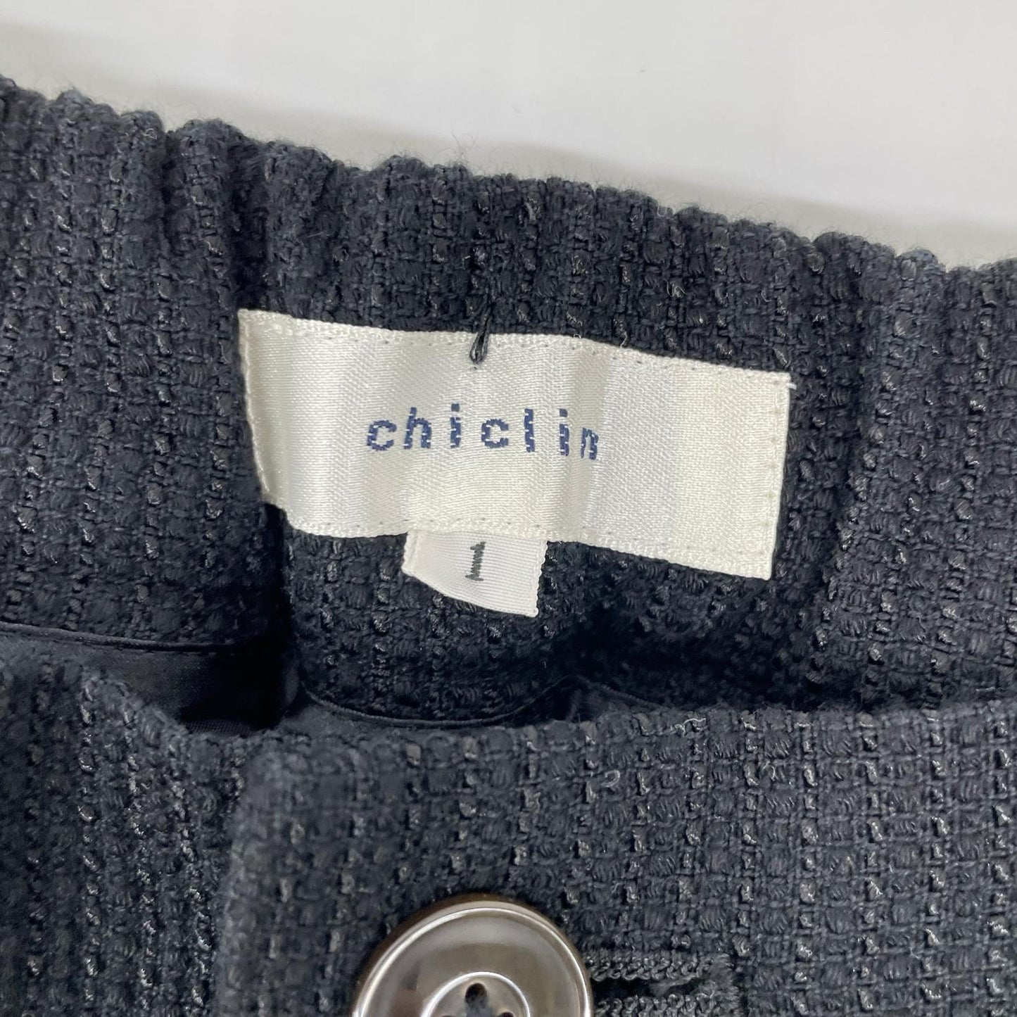 chiclin チクリン 26s004PT ブラック コットン パンツ ボトムス