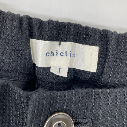 chiclin チクリン 26s004PT ブラック コットン パンツ ボトムス