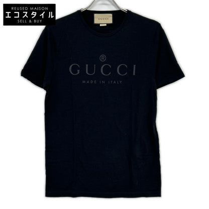GUCCI グッチ ブラック Tonal Brand Logo Tee トップス