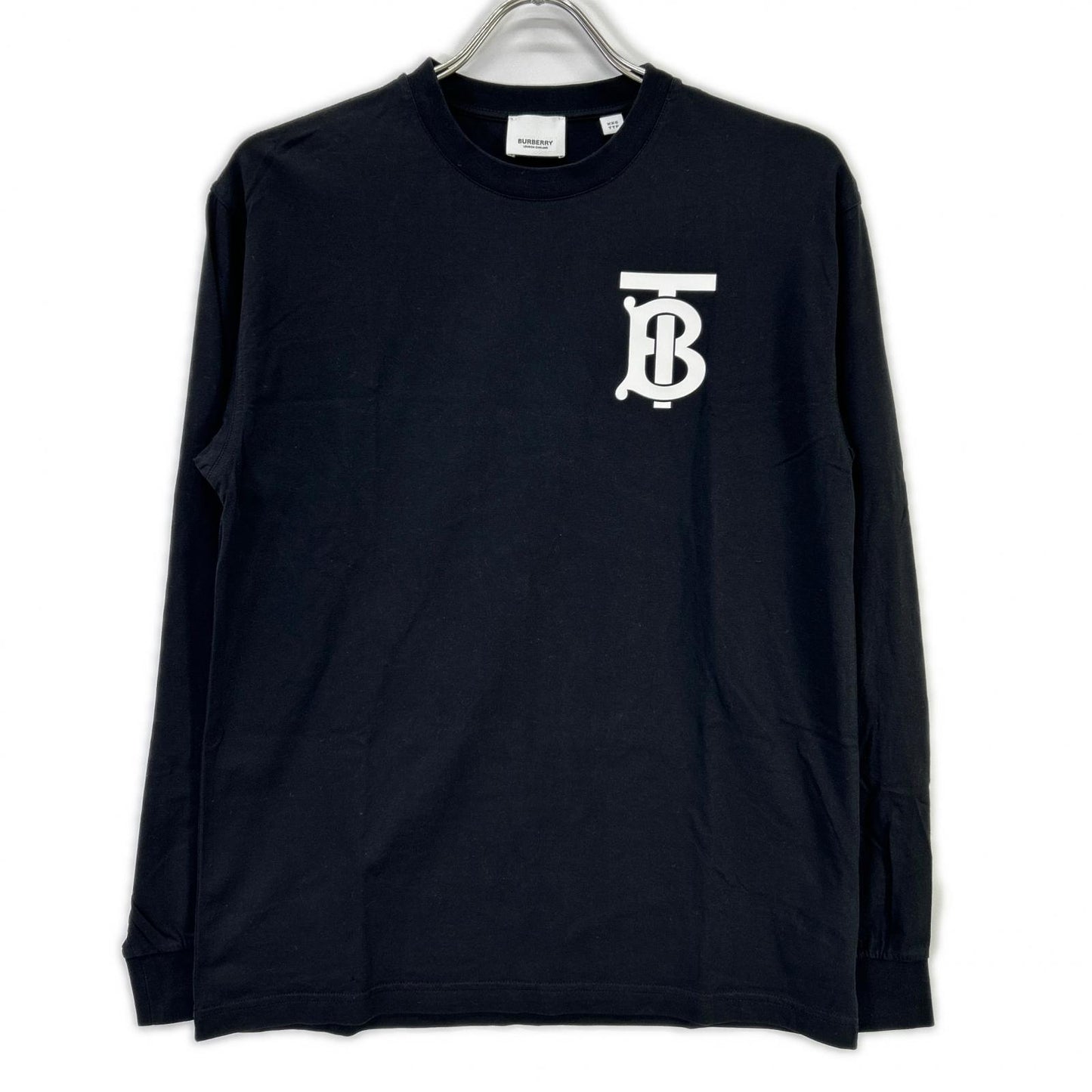 Burberry LONDON バーバリーロンドン ブラック TBロゴプリント 長袖Tシャツ トップス