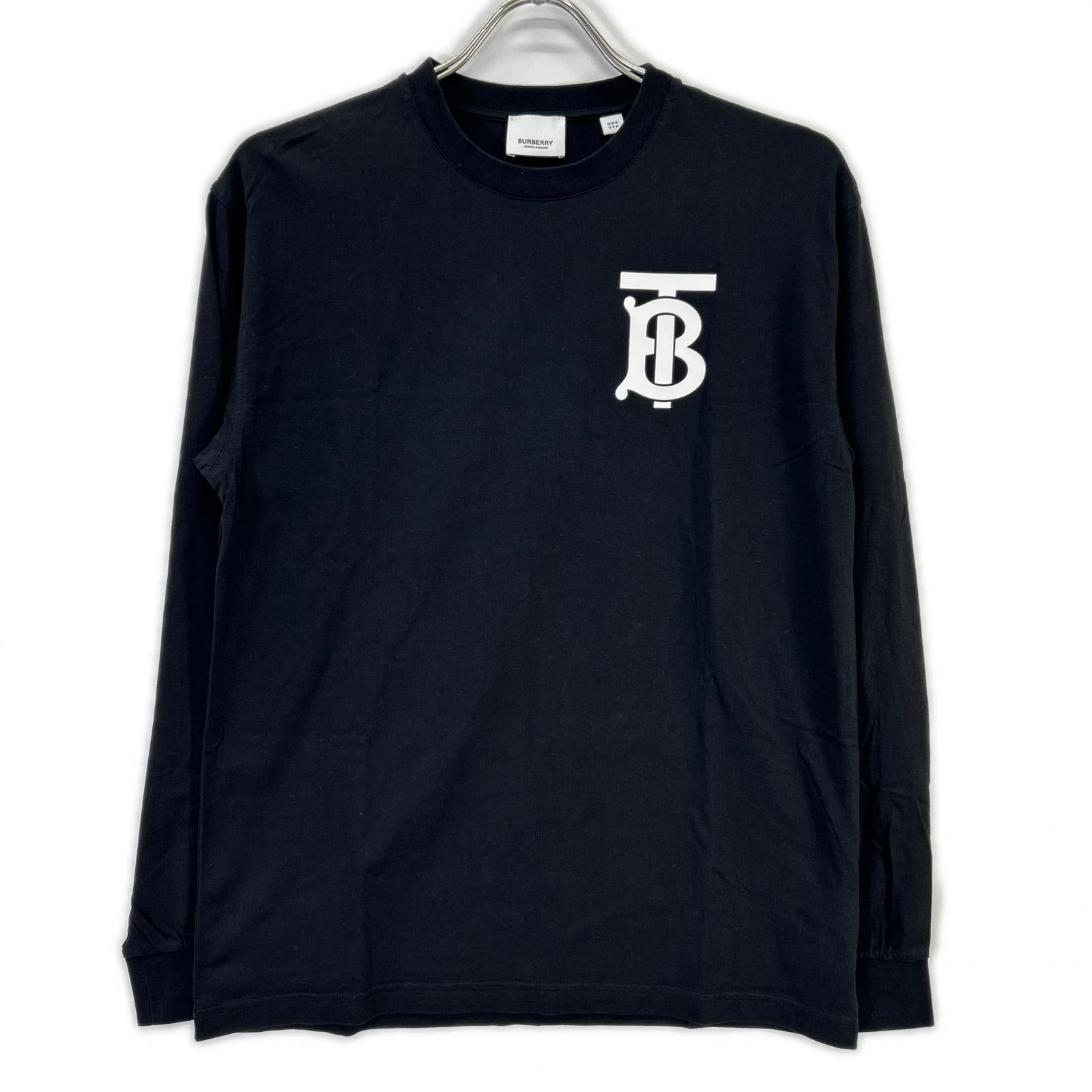 Burberry LONDON バーバリーロンドン ブラック TBロゴプリント 長袖Tシャツ トップス