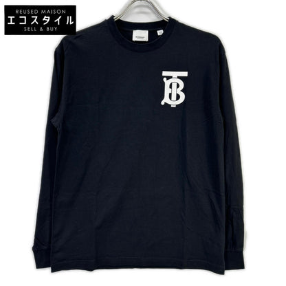 Burberry LONDON バーバリーロンドン ブラック TBロゴプリント 長袖Tシャツ トップス