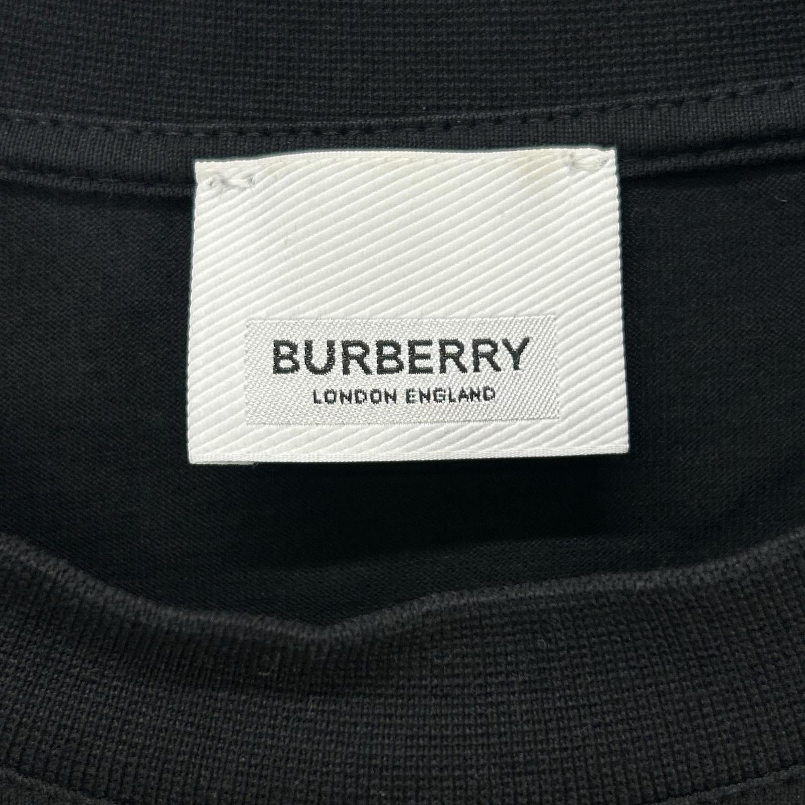 Burberry LONDON バーバリーロンドン ブラック TBロゴプリント 長袖Tシャツ トップス