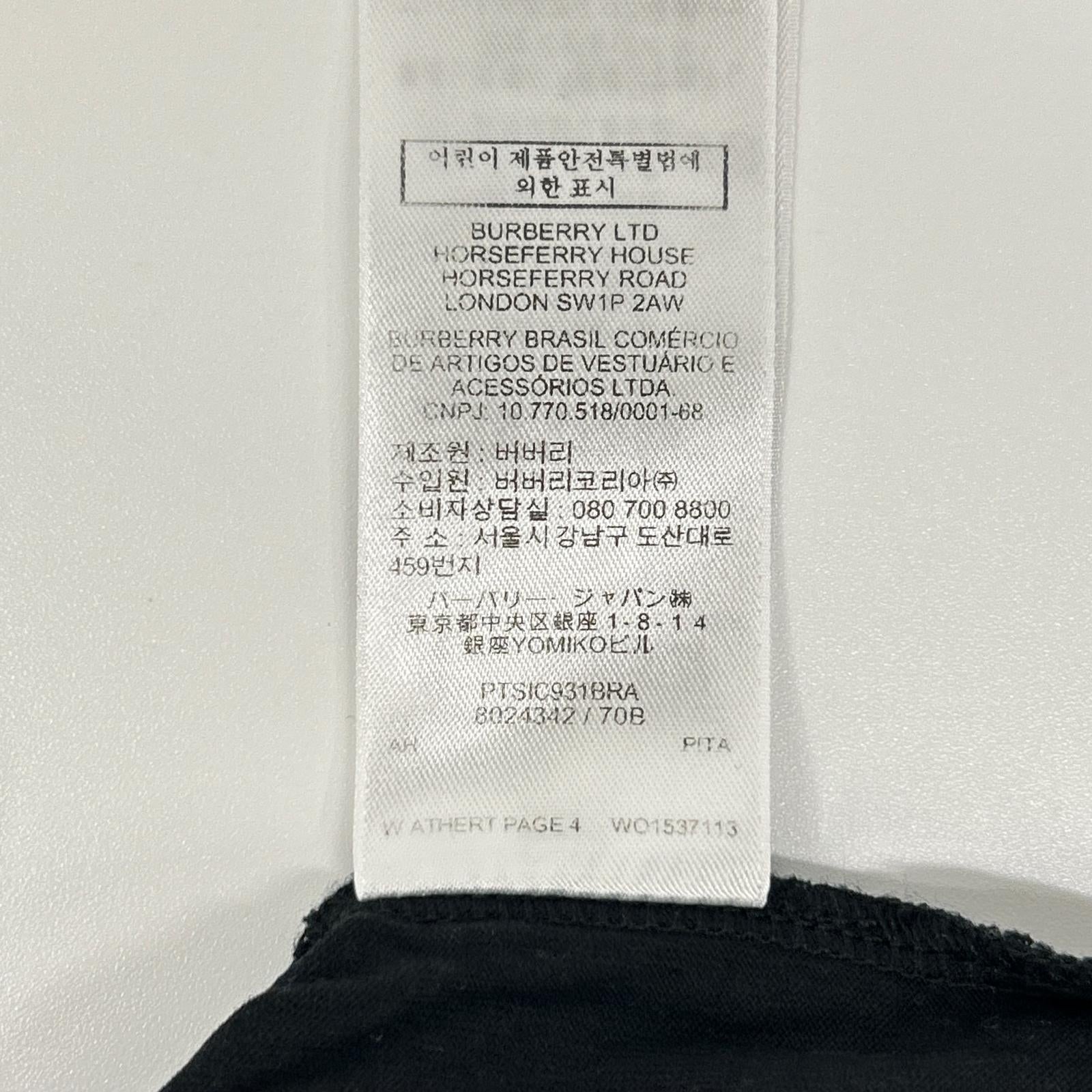Burberry LONDON バーバリーロンドン ブラック TBロゴプリント 長袖Tシャツ トップス